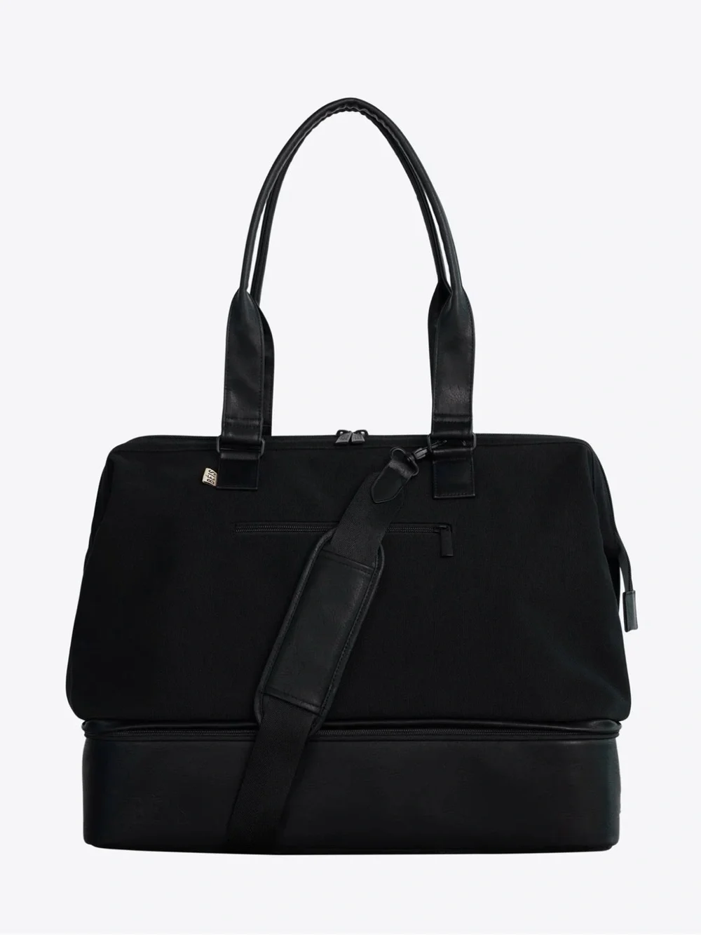 BEIS Black Duffel Tote with Detachable Shoulder Strap
